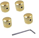 Pack of 4pcs Brass Knob Volume Tone Control Knobs for Electric Guitar Bass Screw Type