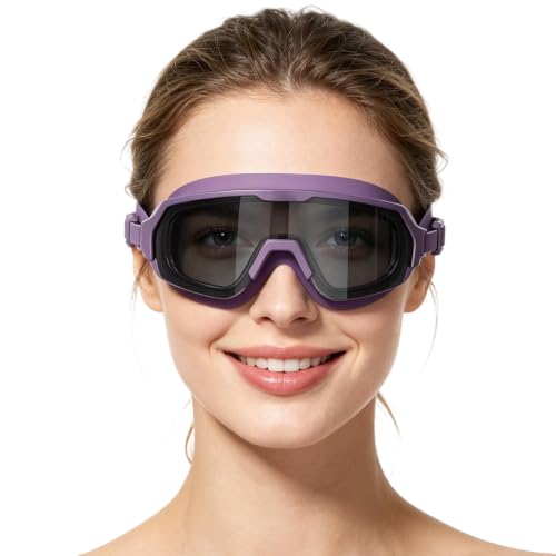 Gafas de natación para hombres principiantes con lentes antivaho activas