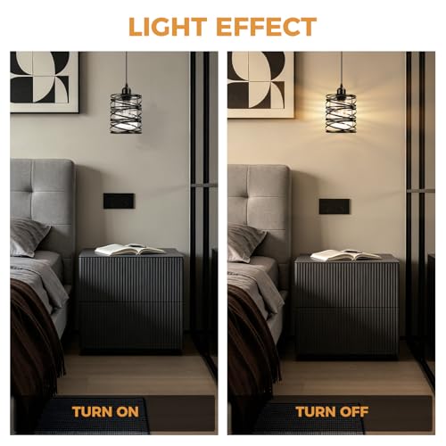 Pendant Lights 3 Pack Kitchen Lights with Bubble Seeded Glass Island Lights Black Hanging Light for Kitchen, Dining Room, Bathroom, Entryway, Restaurant - Image 5