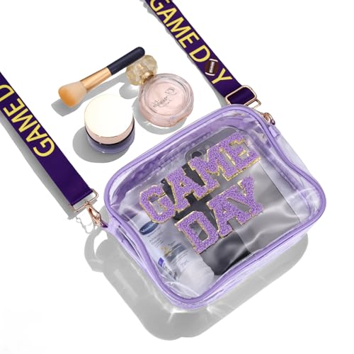 Clear Bag for Stadium Events,Game Day Clear Bag Stadium Approved Football Clear Crossbody Purse Bag for Sports4