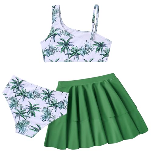 Image of RAISEVERN Girls Swimsuit 3 Piece Bathing Suits Cute Swimwear for 5-12 Years