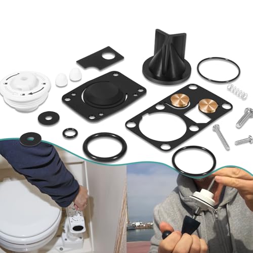 29045-3000 Twist N Lock Marine Kit de servicio de inodoro manual de repuesto para Jabsco Fit 29090-3 y 29120-3, 2008 en adelante