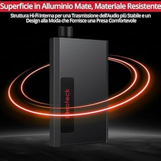 Neoteck Amplificatore per Cuffie Portatile con Ricevitore Bluetooth 5.1 Supporta Cuffie da 16-300Ω Hifi Headphone AMP con Interruttore di Aumento dei Bassi Standby fino a 13 ore per MP3 MP4 Telefoni