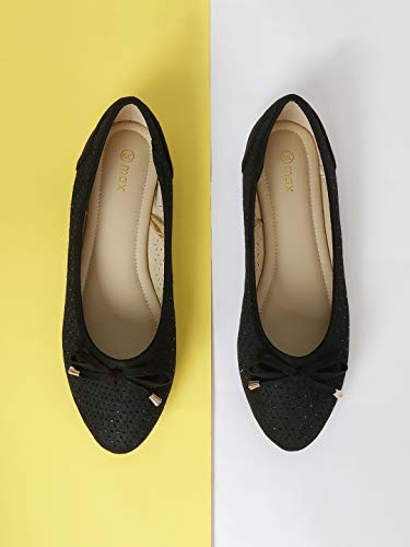 Image of Max Solid Bow Detail Ballerinas