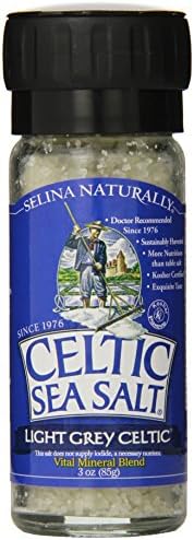 Celtic Sea Salt, Light Grey Grinder, 3 oz White