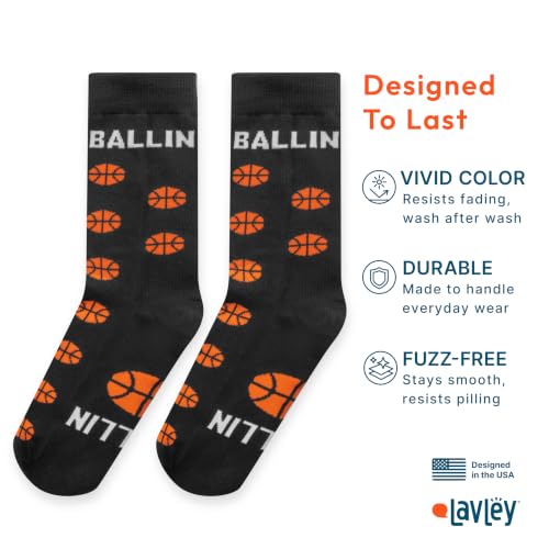 Image of Lavley Funny Socks for Sports Fans and Players - Cool Novelty Gifts for Men, Women, & Teens
