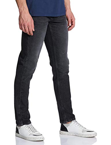 Image of The Indian Garage Co Men Slim Fit Solid Mid-Rise Jeans