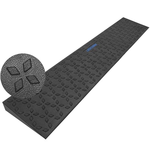 LIEKUMM Wheelchair Ramp 3 cm Height, 650 kg Load Capacity Threshold Ramps for Doorways, Non-Slip Polaris Pattern Kerb Ramps for Cars, Wheelchairs, Mobility Scooters, Steps