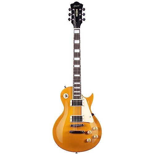 Image of Grote Guitar Metallic Paints Solid Body Electric Guitar with Gigbag(Yellow)