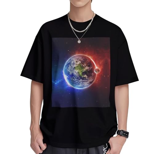 T-shirt coton respirant homme contre la chaleur motif terre