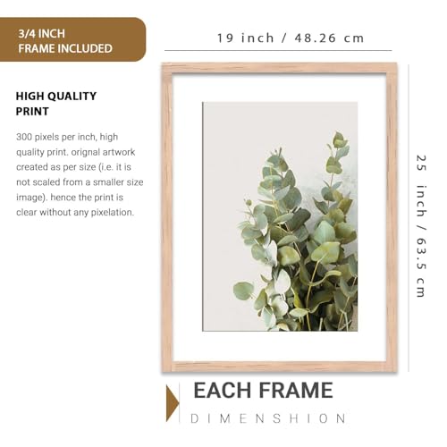 Image of HOTHOUSE Abstract Painting Wall Art Home Decoration Paintings With Frame For Living Room Bed Room Hotel Wall Decor Digital Reprint Set of 3 (19X25 inch)