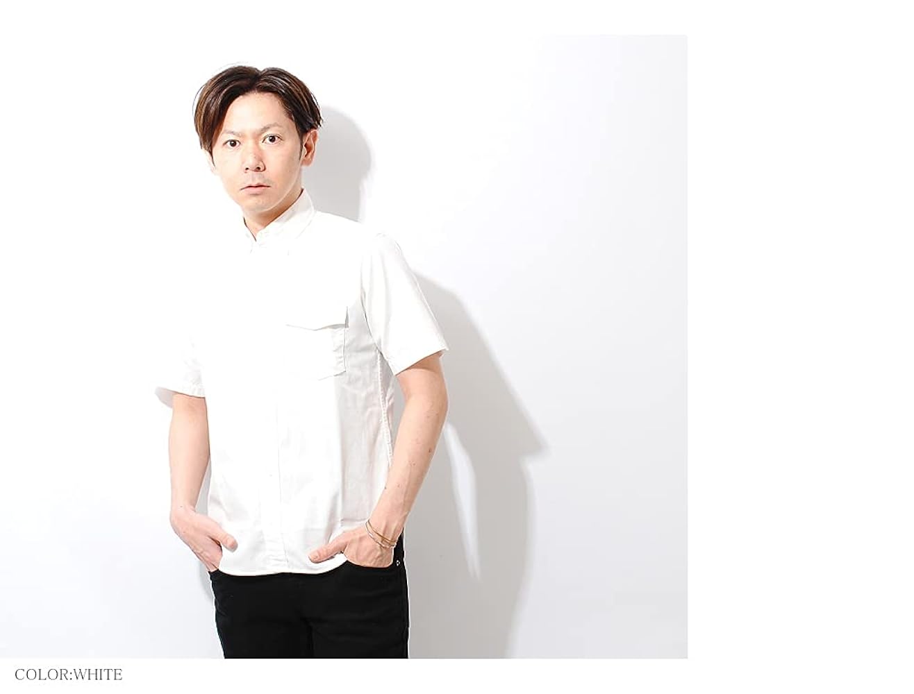 epa 】オックスフォード半袖シャツ ホワイト 予約]half oxford