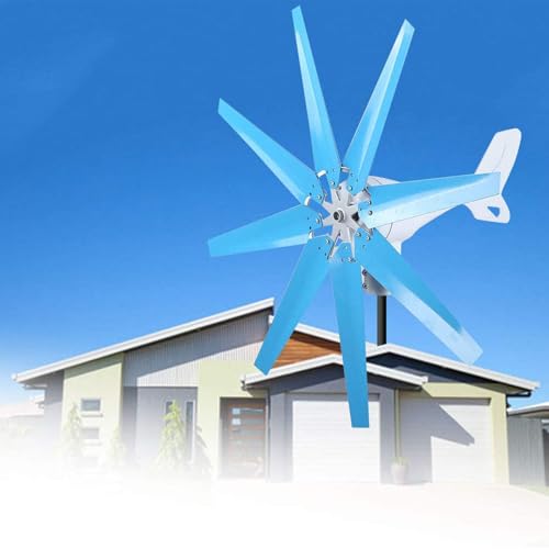 Eastnmythet WIND TURBINE 12000W With Wind Solar Controller, Wind Generator For Home Use, Wind Turbine Generator Kit 8 Blades Blue,110V thumb #1