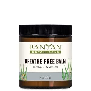 Banyan Botanicals Breathe Free Balm – 99% Organic, Natural Chest Rub with Eucalyptus & Menthol Crystals – for Respiratory Relief & Easy Breathing – 4 oz. – Non GMO Sustainably Sourced Vegetarian