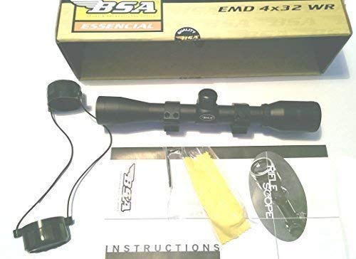 Bsa 550 4x32 Wr Rifle Aire Mira Listo para Montaje - con Mil-Dot, 4 Veces Aumento, 32mm Lente y Dos 11mm (3/8") Cola de Milano Montajes ya Ajustado de Granja Casa de Campo Marcas