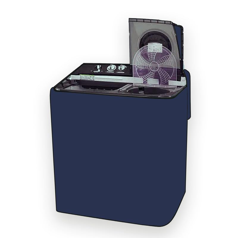 Amodori Semi-automatic washing machine cover Suitable for 10kg to 10.5 KG (Fits for IFB,LG,Samsung) Solid Blue Print