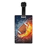 Football Luggage Tags Sports Backpack Tag for Kids Boys Girls, Small Suitcase Tag ID Name Identifier