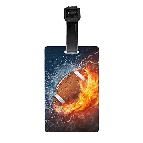 Football Luggage Tags Sports Backpack Tag For Kids Boys Girls, Small Suitcase Tag Id Name Identifier Labels With Adjustable Strap For Travel Baggage Bags, 1 Piece #TOP12