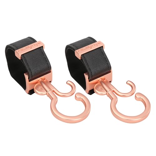 Set of 2Pcs Baby Carriage Hook Secure & Rotatable Hangier Clips Organiser Hook for Hanging Purses Nappy Diaper Toy