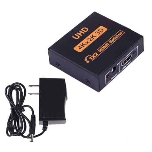 Image of 1 x 2 HDMI Splitter 2 Ports, HDMI Splitter 1 in 2 Out, Supports 3D 4K x 2K @30HZ Full HD 1080P, Support for TVs or Multi Monitor Adapter at Same Time (1 X 2 HDMI SPLITTER)