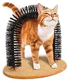 Base estable SL Cepillo Arco de Masaje para Gato. con Juguete para Gatos y Felpudo para araños. Cuide la Piel y la Salud de su Mascota.