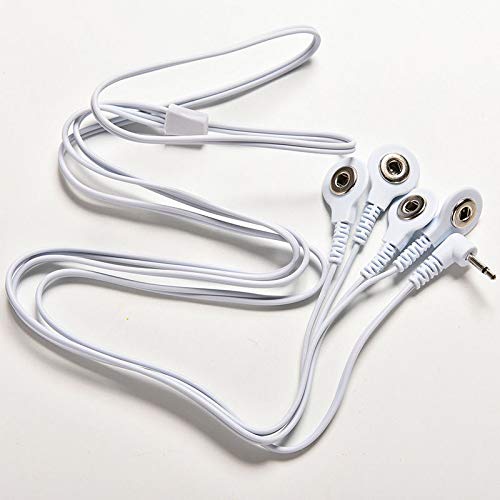 Electrode Lead Wires Connecting Cables for Digital TENS Therapy Machine Massager Electrode Wire Plug 2.5mm 4 Buttons