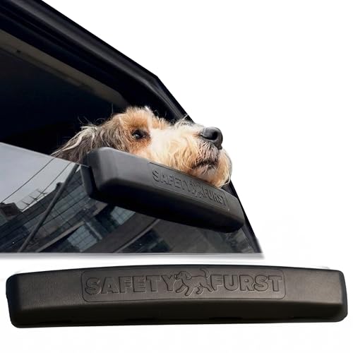 SafetyFurst Whiffie Cushion - Patented Dog Car Window Chin Rest - Premium XL EXTRALIGHT Foam Universal Fit Waterproof & Easy-Clean - Handcrafted in Canada - 15.5 Stealth Black