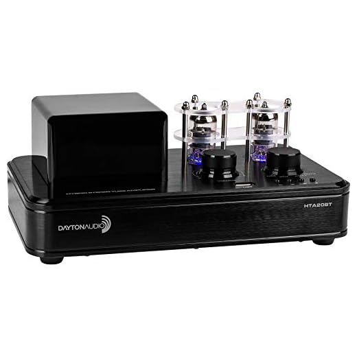 Dayton Audio HTA20BT Hybrid Stereo Tube Amplifier with Bluetooth 4.2 USB Aux in Headphone Sub Out