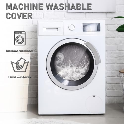 OKYUK Premium Hundebett - Sofaschutz für Haustiere, Hundematten, Haustierbett, handgefertigtes und waschbares Hundekissen, Flauschige Hundematte für alle Größen (Kord Hellgrau, 90 x 90CM)