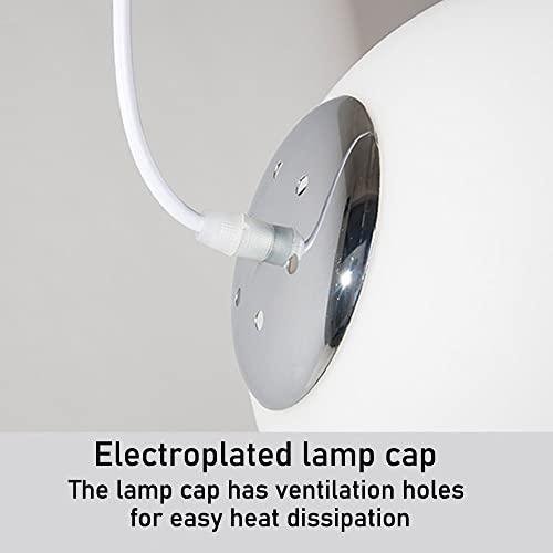 Iluminación de techo E27 minimalista con lámpara de cristal redondo y brazo flexible 3