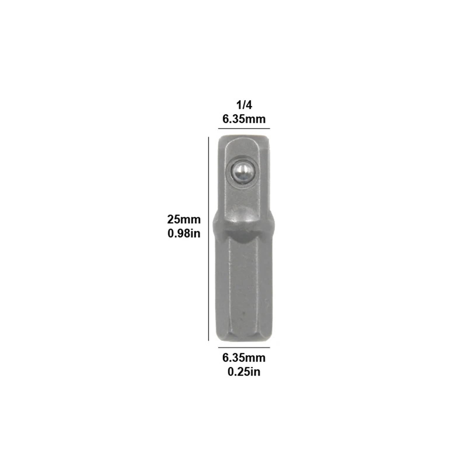 10 szt. Adapter 25mm 1/4 Zestaw przedłużek | Zestaw akcesoriów z łbem sześciokątnym i kwadratowym do nasadek korbowodu