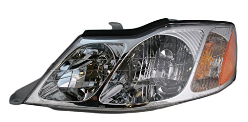 Image of TRQ Driver and Passenger Side Headlight Assembly Set Chrome Housing Compatible with 2000-2004 Toyota Avalon