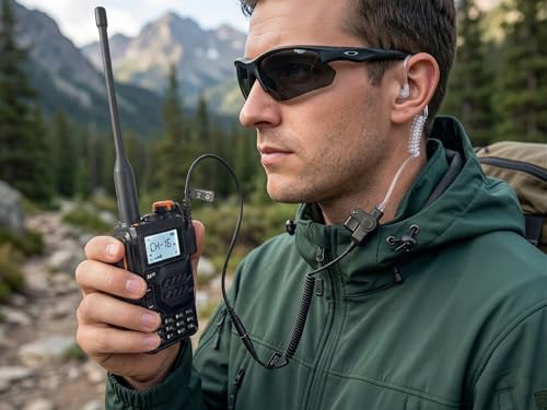 HYSHIKRA Universal Ham Radio Earpiece Adapter Cable, 2 Pin K Type to 3.5mm Female Headset Line Compatible with BaoFeng UV-5R BF-F8HP AR-152 UV-5R MINI DM-32 Kenwood Retevis Quansheng Walkie-Talkie