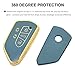 chyoekey Key Fob Cover Keychain Fits for VW ID.4 ID.3 MK8 Golf GTI Skoda Octavia (Blue)