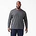 Dickies Men's Big-Tall Long Sleeve Heavyweight Crew Neck,Charcoal Gray Heather, Large/Tall