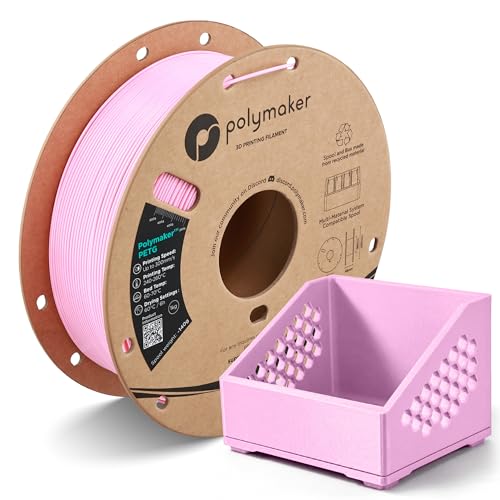 Image of Polymaker PETG Pink 3D Printer Filament 1.75mm 1kg, High Speed PETG up to 300mm /s, High Strength New Formula, Excellent Layer Adhesion, Warp Free, Compatible with Most 3D Printers