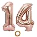 Produktbild Luftballons Zahl 14, Nummer 14 Luftballon Rosegold Mädchen Luftballons 14. Geburtstag Folienballon, Zahl 14 Rose Gold Nummer 14 Ballons Große 32 Zoll Riese Heliumfolie Ballon