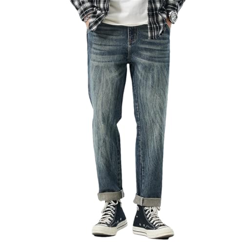 Mens Spring Vintage Stripes Baggy Pants Harem Jeans Loose Fit Casual Trousers