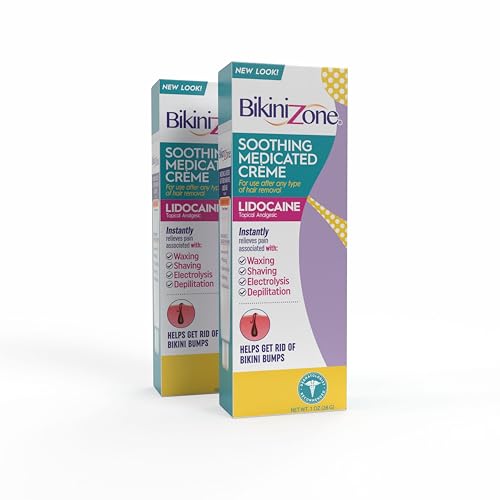 Bikini Zone Medicated After Shave Crme with Lidocaine 1 oz 2 Pack