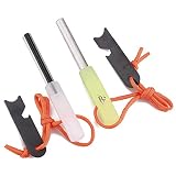 FOSTAR Outdoors 2PCS Magnesium Rod Ferro rods, Camping Emergency Fire Starter, Great for Bushcraft,