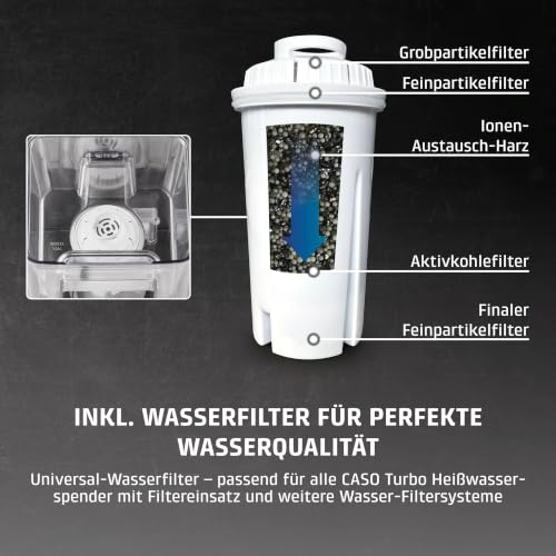 Foto von CASO HW 770 Advanced - Heißwasserspender, heißes Wasser in Sekunden, 13 Temperaturstufen (40-100°C), Memory-Funktion, 50% Energie, inkl. Wasserfilter