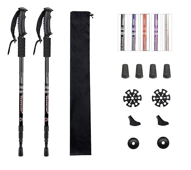 Hiking Trekking Poles, 2 Pack Collapsible, Lightweight, Anti Shock, Walking Sticks, Adjustable Hiking Pole for Men and Women-image-35