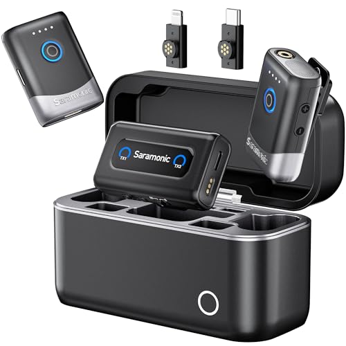 Saramonic Mix Kabelloses Lavalier-Mikrofon Handy, 200M, Lightning USB-C Mikrofon für iPhone 7-17 Serie, Android, Kamera, Ansteckmikrofon für Vlogging, Streaming, YouTube
