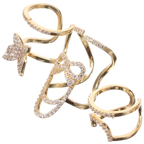 Ipetboom 3pcs���O���\�l�C�������O�Z�b�g �w�ƒ܂̃W���G���[ �l�C���A�[�g�A�N�Z�T���[ ��������f�[�g���������I�Ȏw�惊���O
