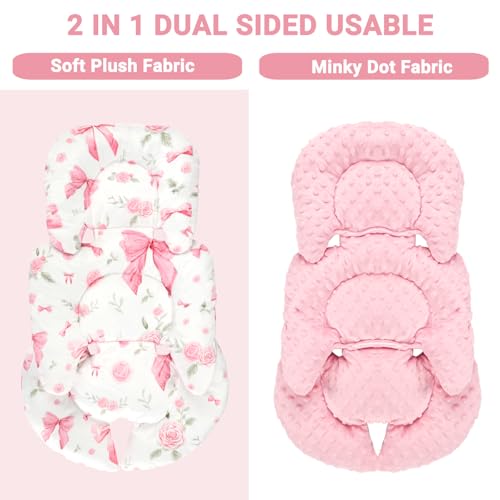 Inserto para asiento de auto infantil rosa miniatura 2
