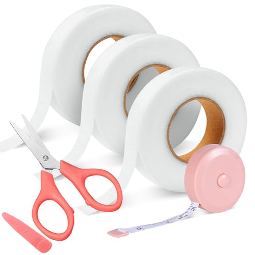 Catálogo de Costura los 5 más buscados. 37 Kit 5pzs Cinta para Dobladillo Autoadhesiva 2cm × 70yardas,Incluir 3 Rollos de Adhesiva Tela Banda Dobladillo+Cinta Métrica y Tijeras,Para Dobladillo Costura Termoadhesiva,para...