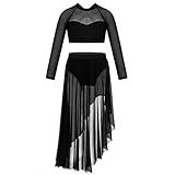 falda larga con top para fiesta Manga larga de tul y yugo delantero, cuello redondo, pecho de novia, espalda cruzada con sujetador