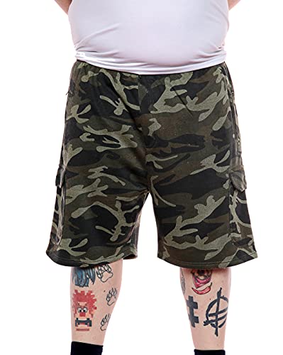 Short cargo en polaire avec poches zippées Taille élastique 2XL-8XL Cover