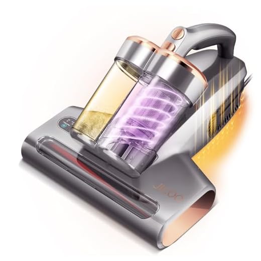 JIGOO Bed Vacuum Cleaner with Dust Sensor: 500W 13Kpa Mattress Vacuum Cleaner with UV & Ultrasonic and High Heating,Anti-allergen Powerful Handheld Bed Vacuums for Mattress (S300 Pro, Corded)