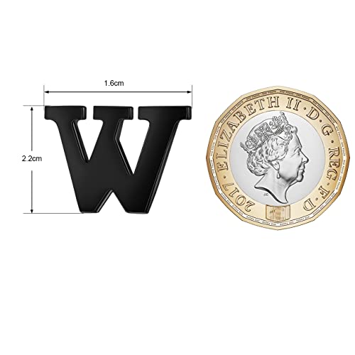 Image of HONEY BEAR Initial Alphabet Letter Lapel Pins Collar Badge Brooches for Mens /Womens Shirt Dress Decoration Black